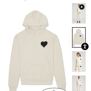 SPRWMN white heart hoodie gently used size small